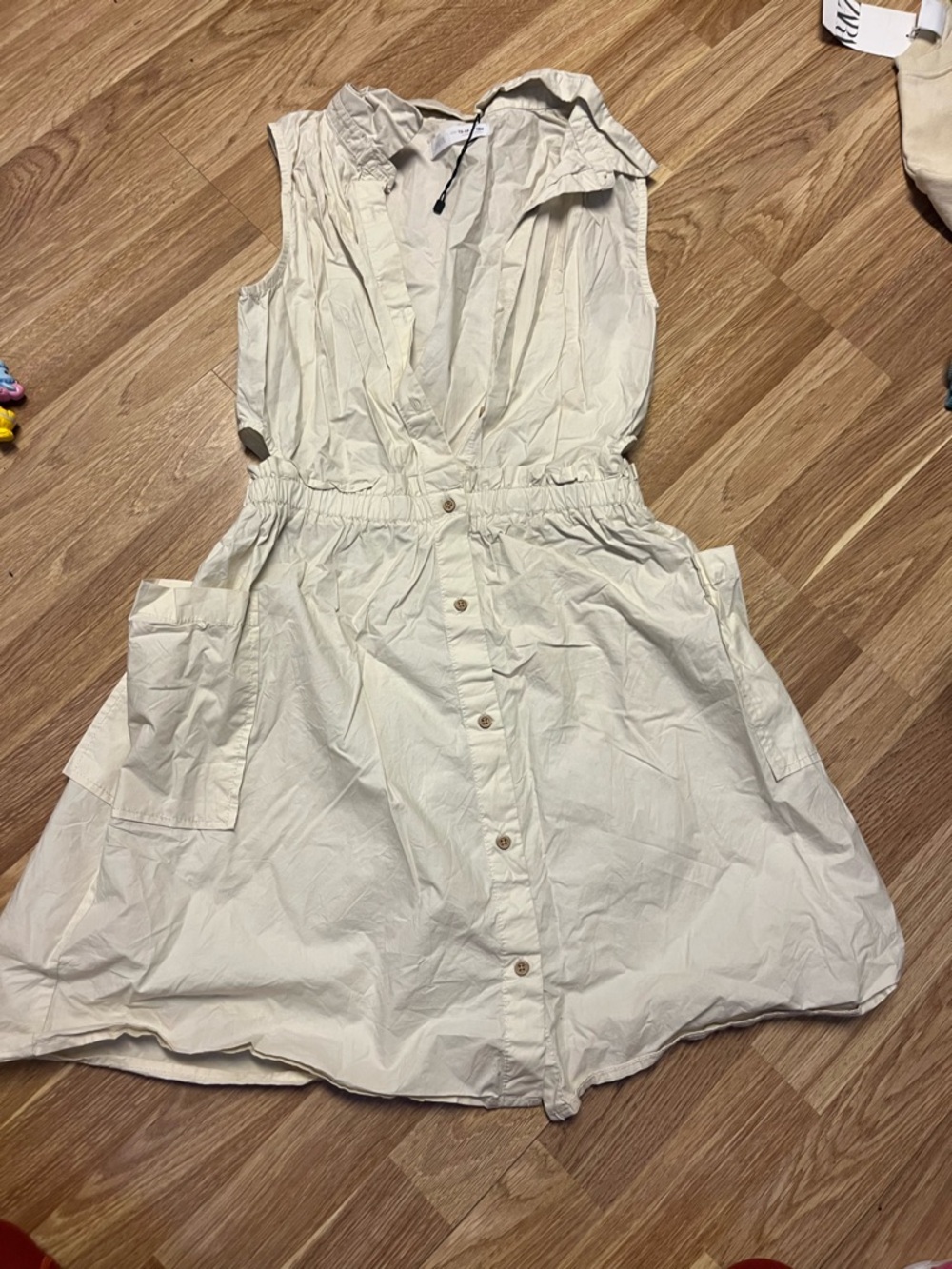 Zara Cream Lightweight Sleeveless Dress. Never worn